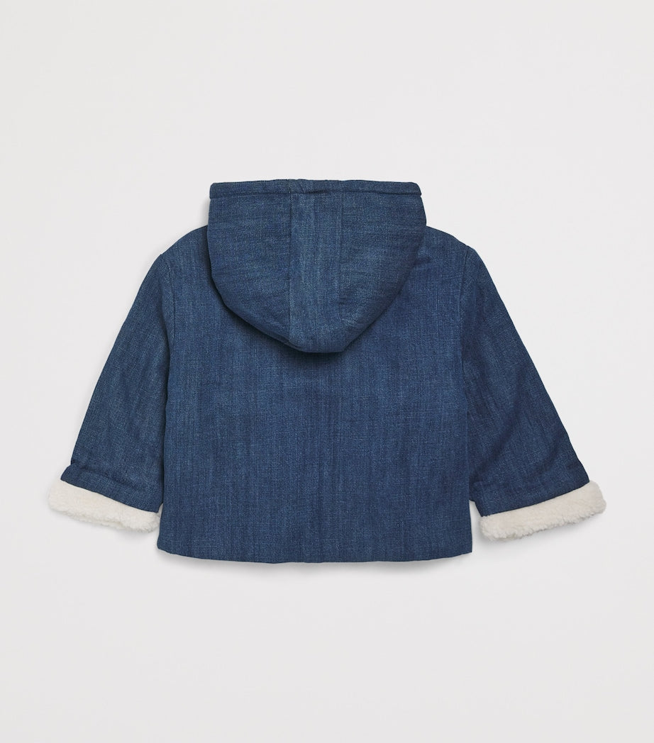 Louise Misha Hooded Melvette Denim Coat (4-12 Years)