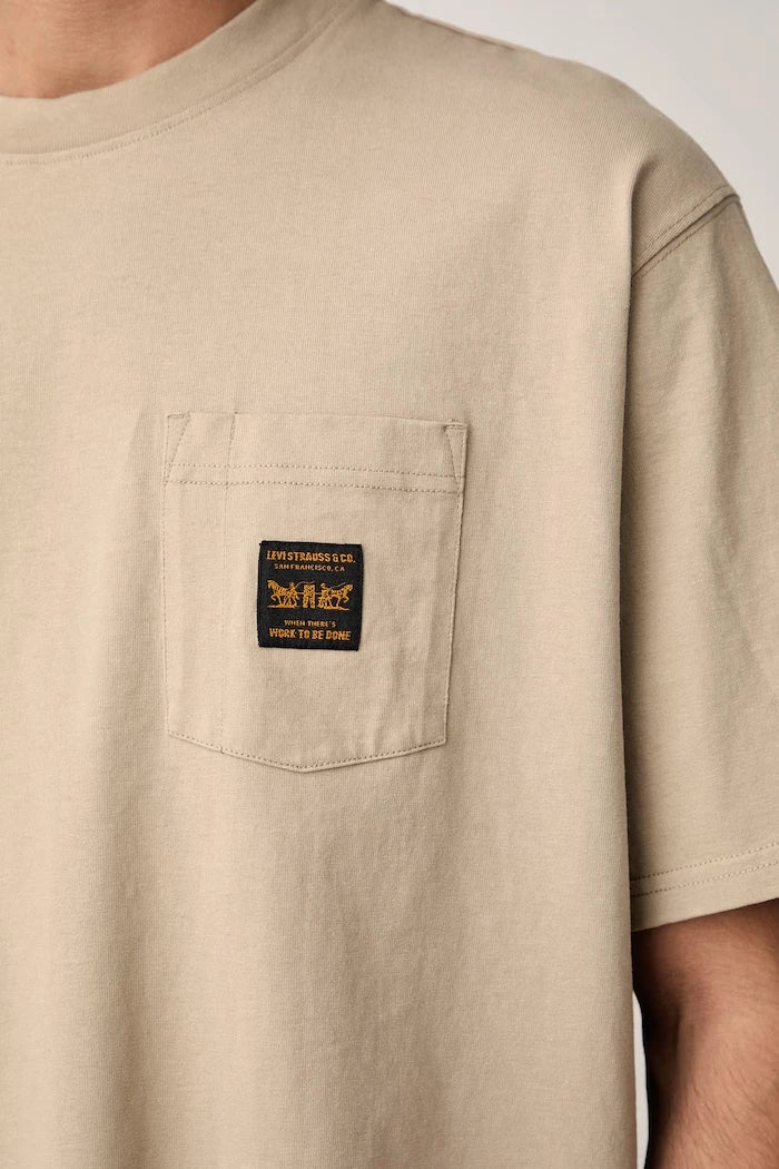 Levi's pamuklu erkek SS WORKWEAR PKT tişört