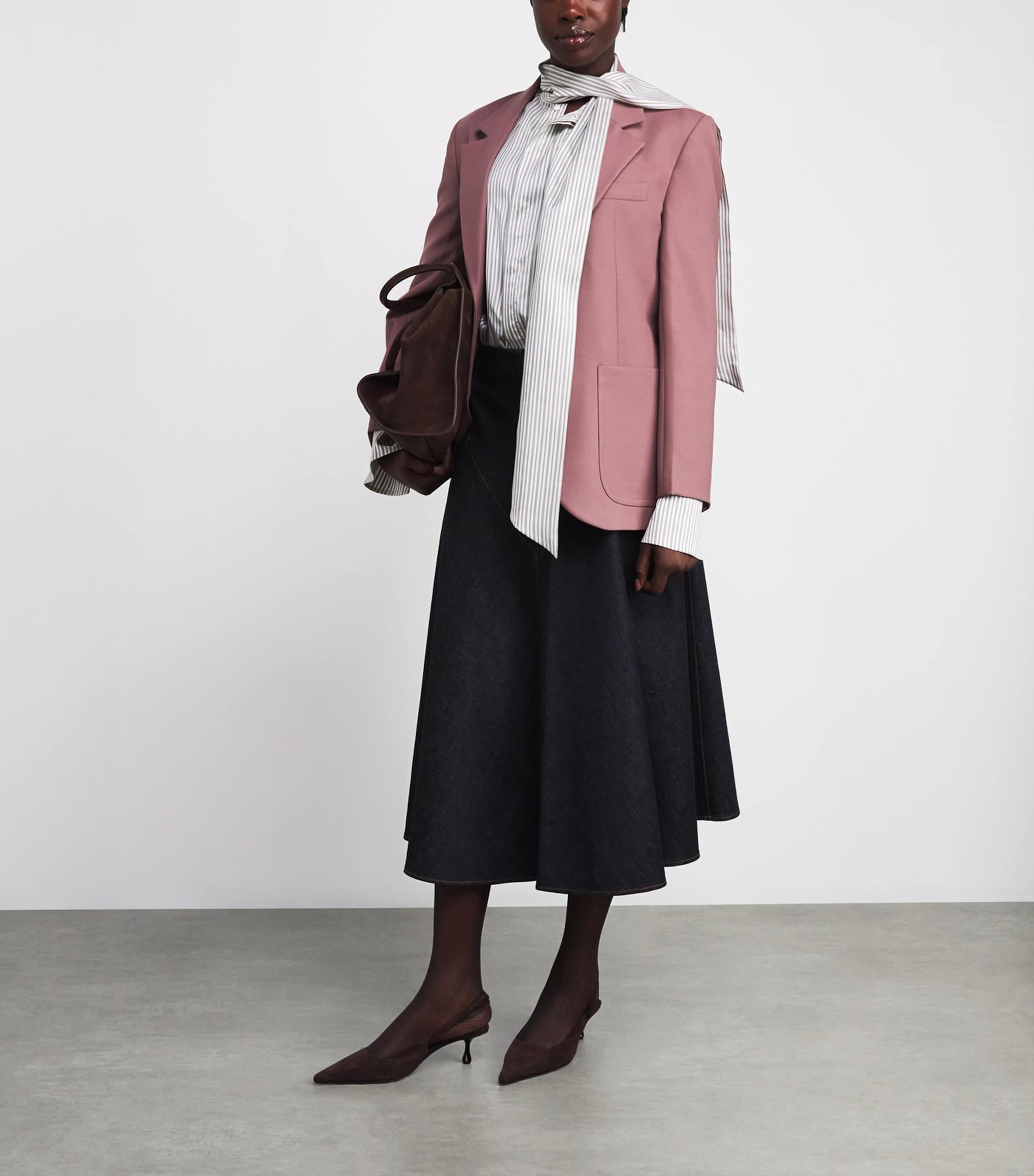 Wolford Brown Twenties Econyl Fishnet Tights