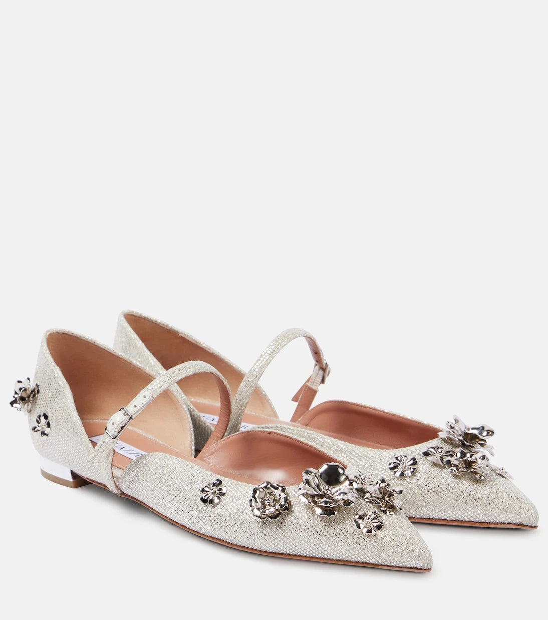 Aquazzura - حذاء باليه Bloom مزين