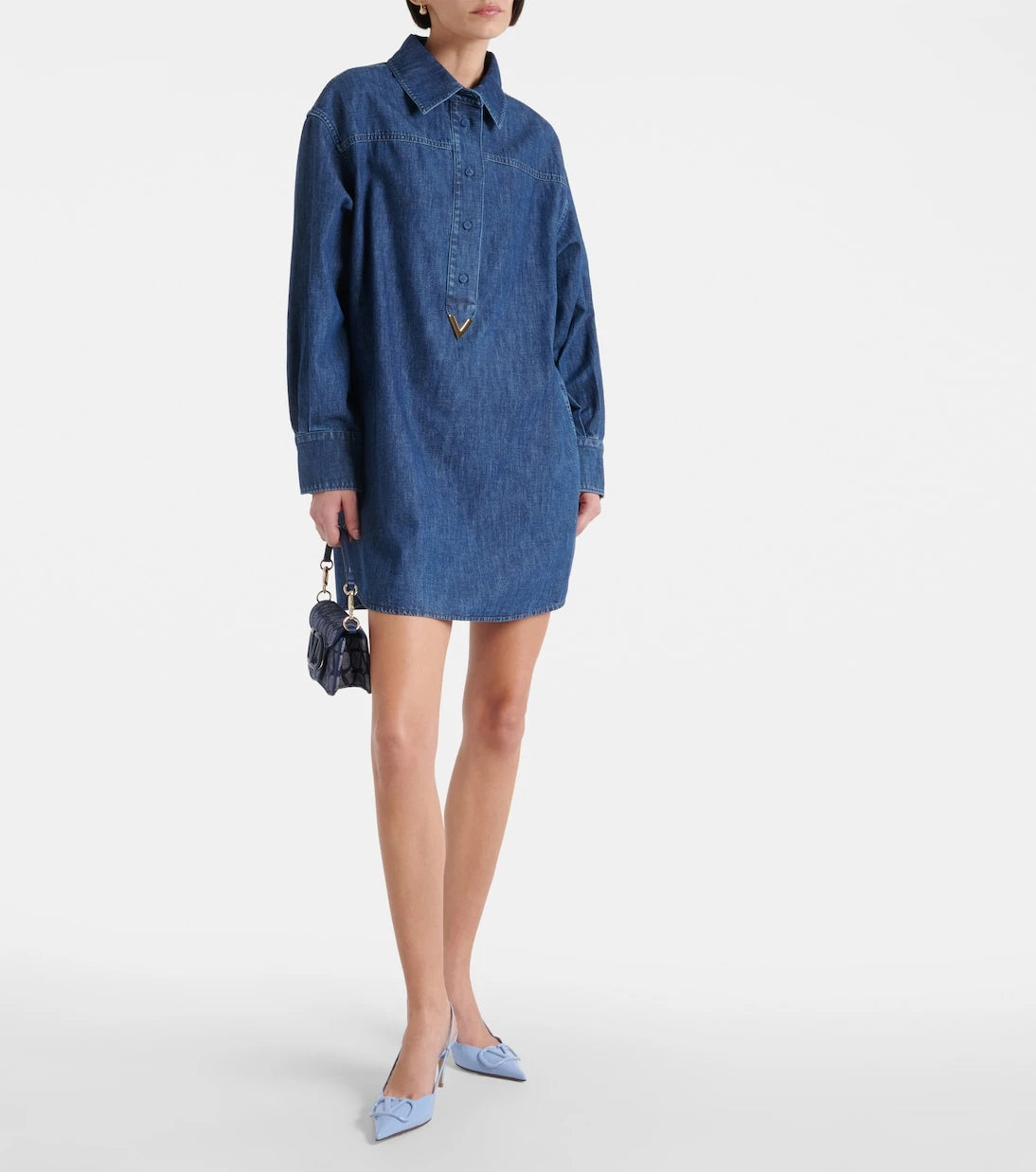 Valentino - VGold chambray denim shirt dress