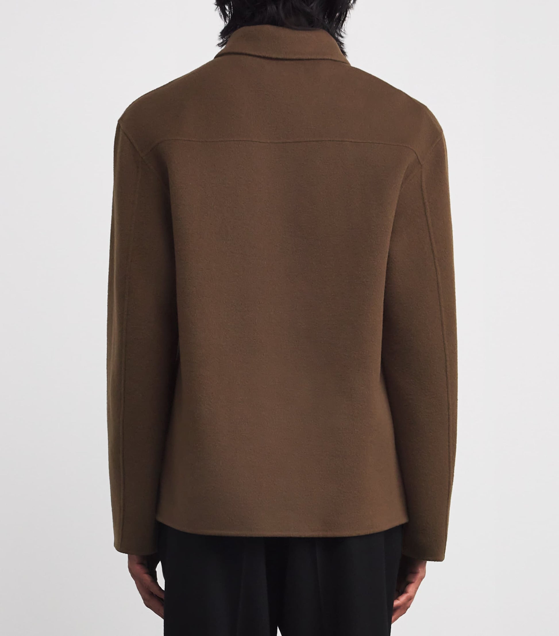 Officine Generale Brown Wool Overshirt