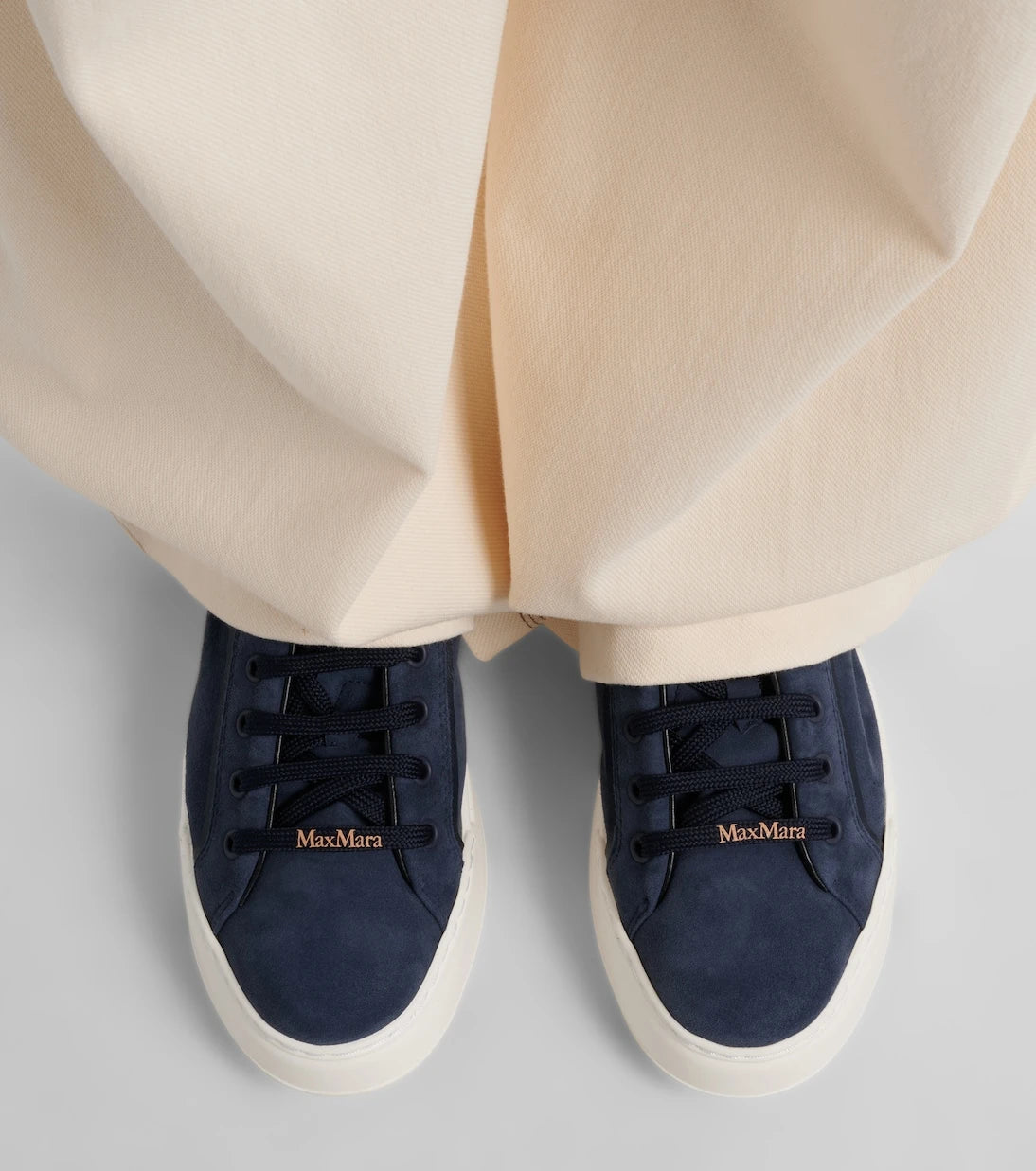 Max Mara - Suede platform sneakers