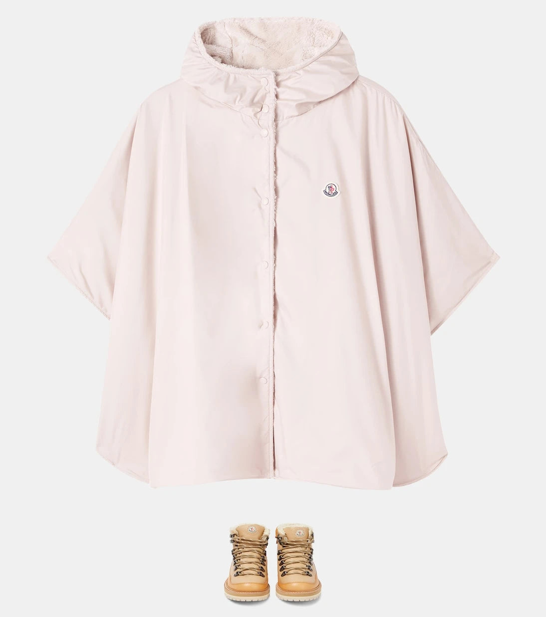 Moncler Enfant - Logo reversible teddy cape