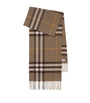 Brown Cashmere Check Scarf