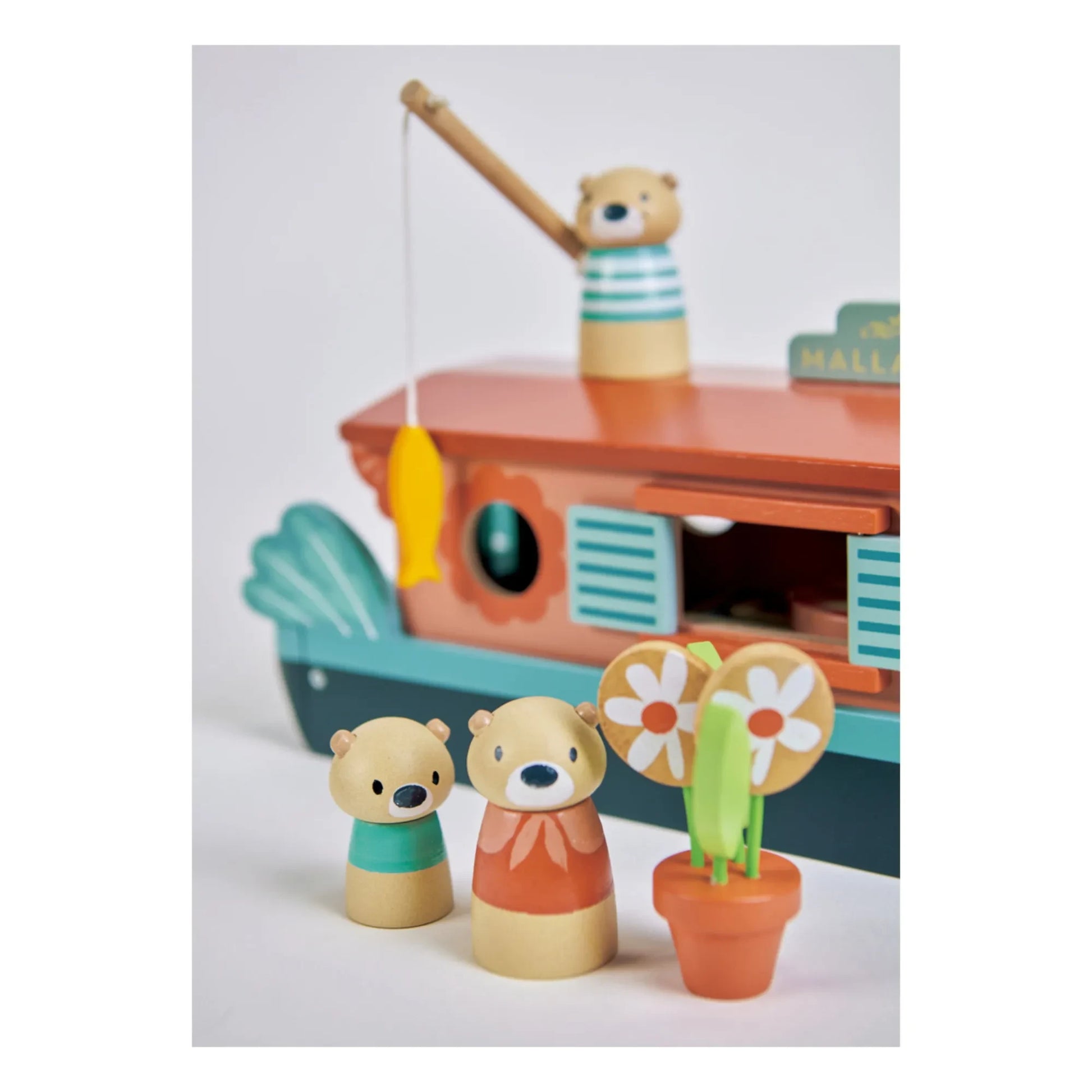 Tender Leaf Toys - Otter family barge