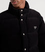 Prada Black Cotton Corduroy Puffer Jacket