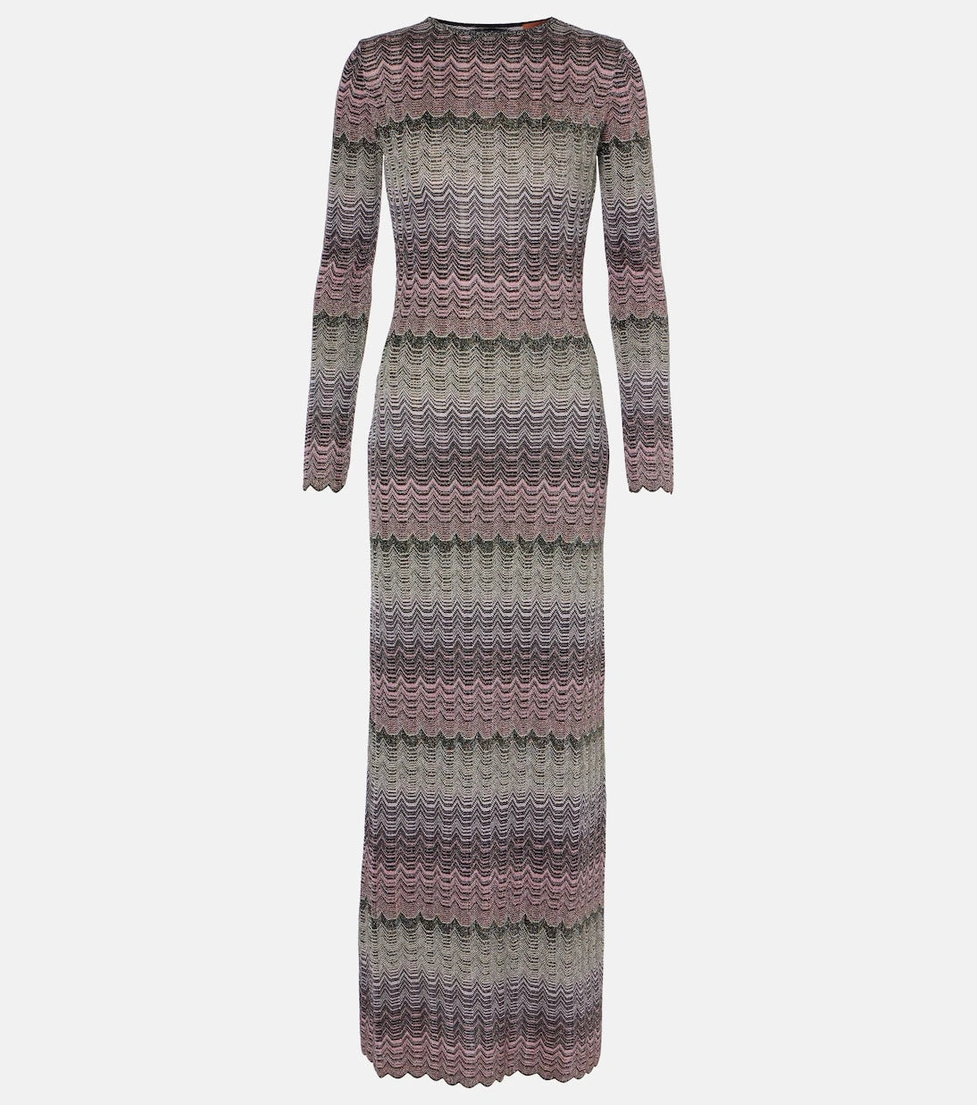 Missoni - فستان ماكسي لاميه مفتوح الظهر