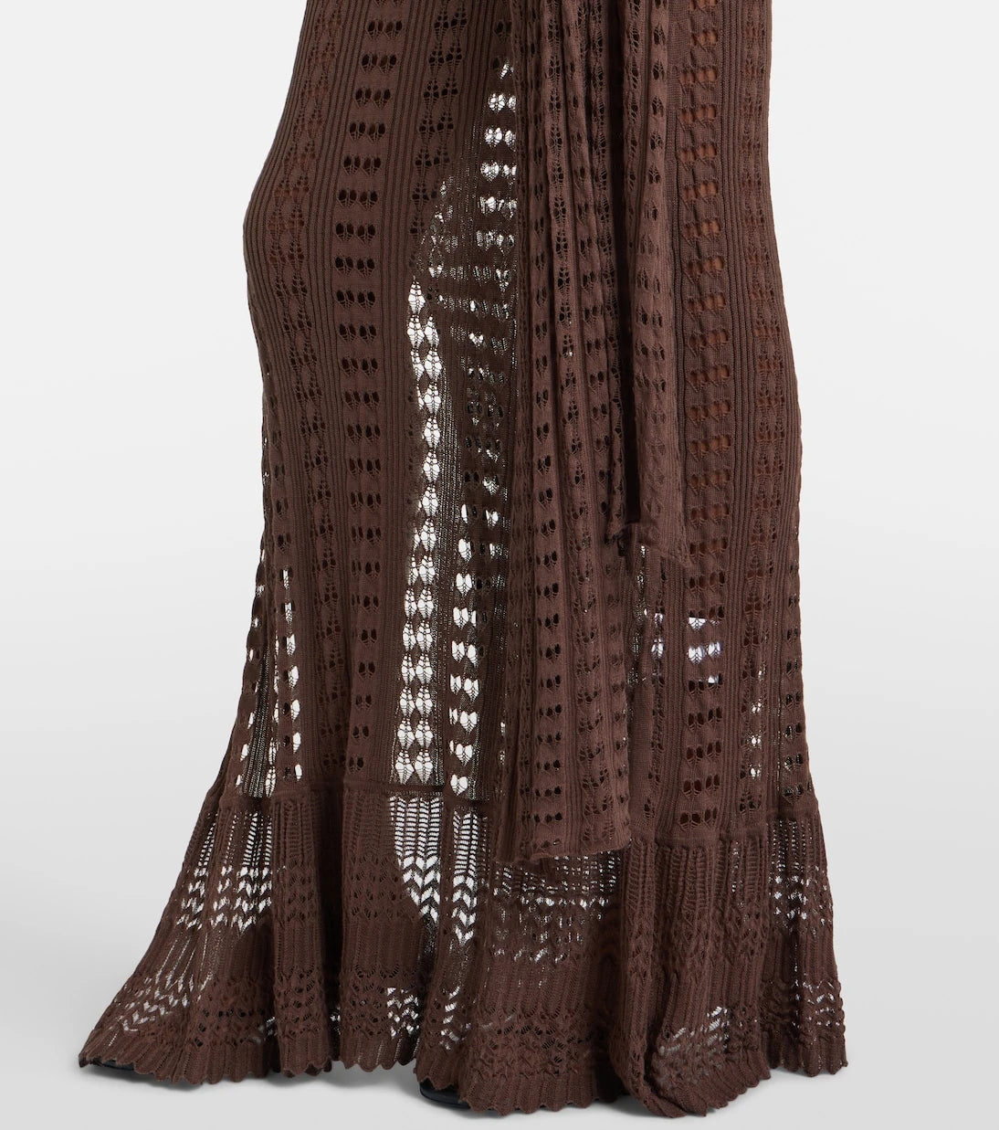 Aya Muse - Ruffled pointelle maxi dress