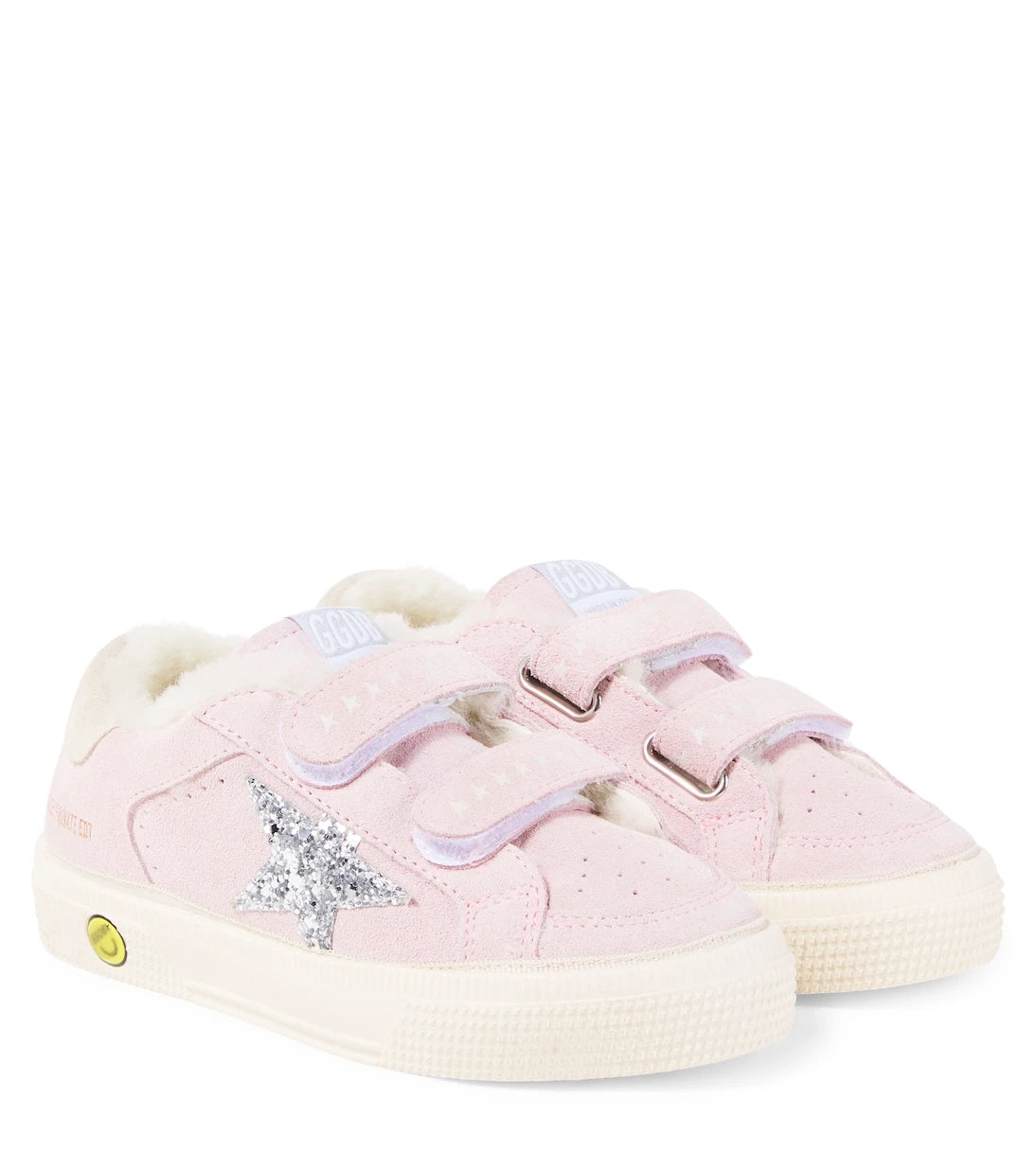 Golden Goose Kids - حذاء رياضي May School من جلد الشمواه اللامع للأطفال