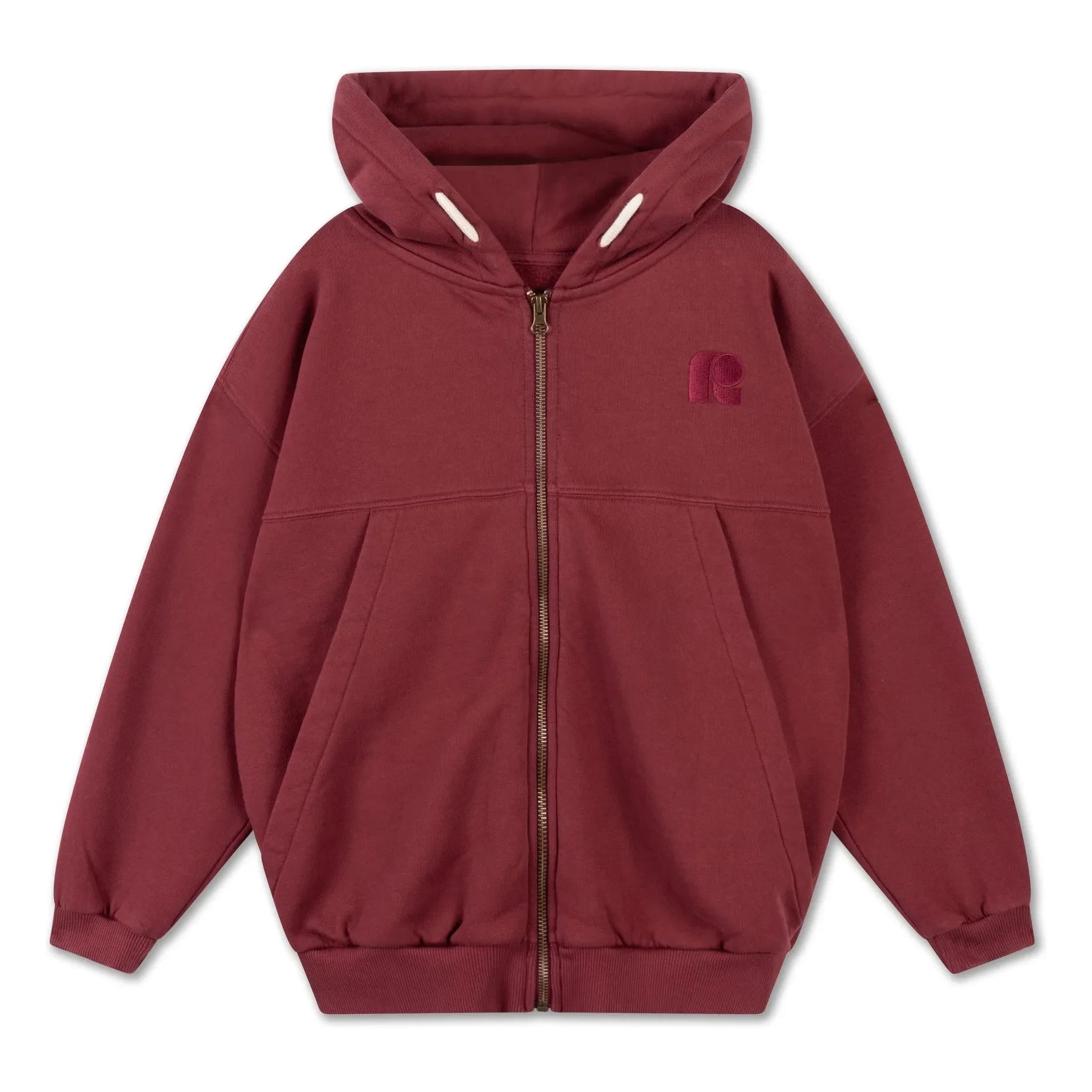 Repose AMS - Organic cotton zip-up sweatshirt | Burgundy
