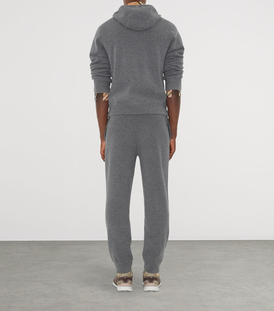 Burberry Grey Cashmere-Blend Zip-Up Slim Hoodie