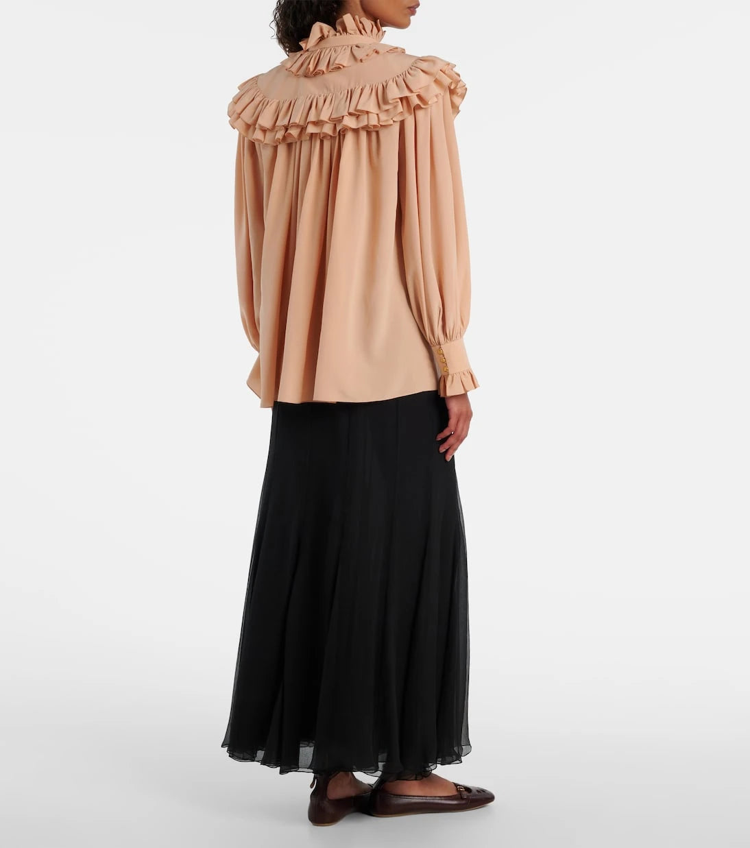 Chloé - Ruffled silk crêpe de chine blouse