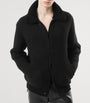 Black Cashmere Collared Jacket