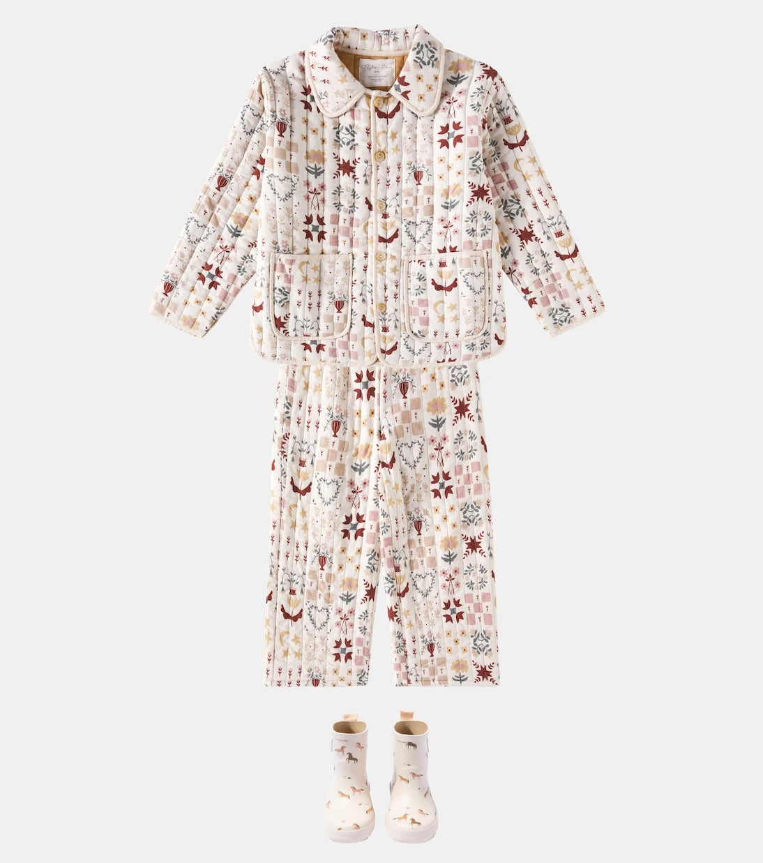Rylee + Cru - Clara printed quilted coat