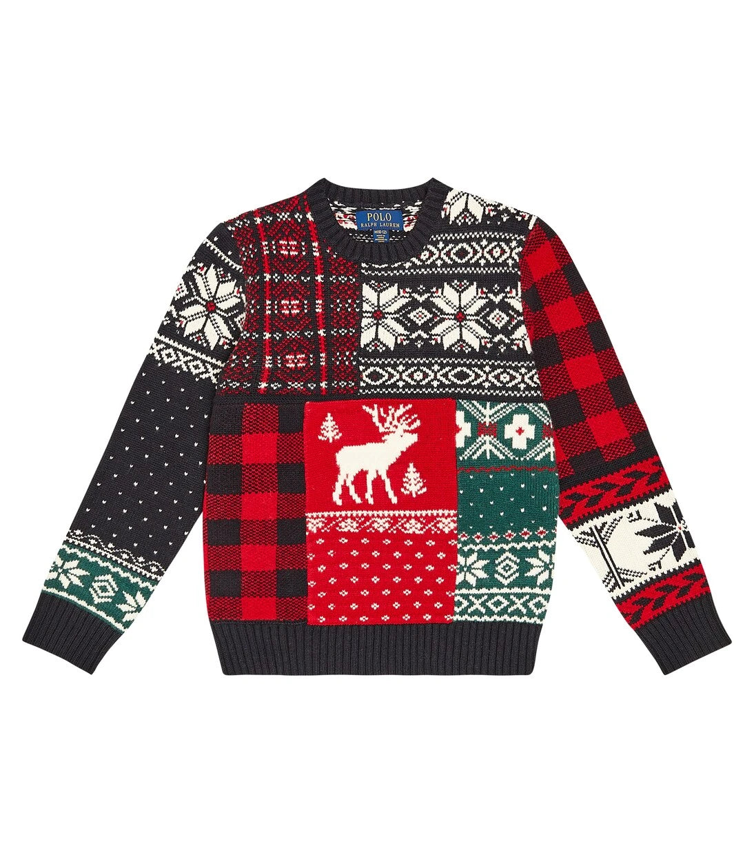 Polo Ralph Lauren Kids - Patchwork wool and cotton-blend sweater