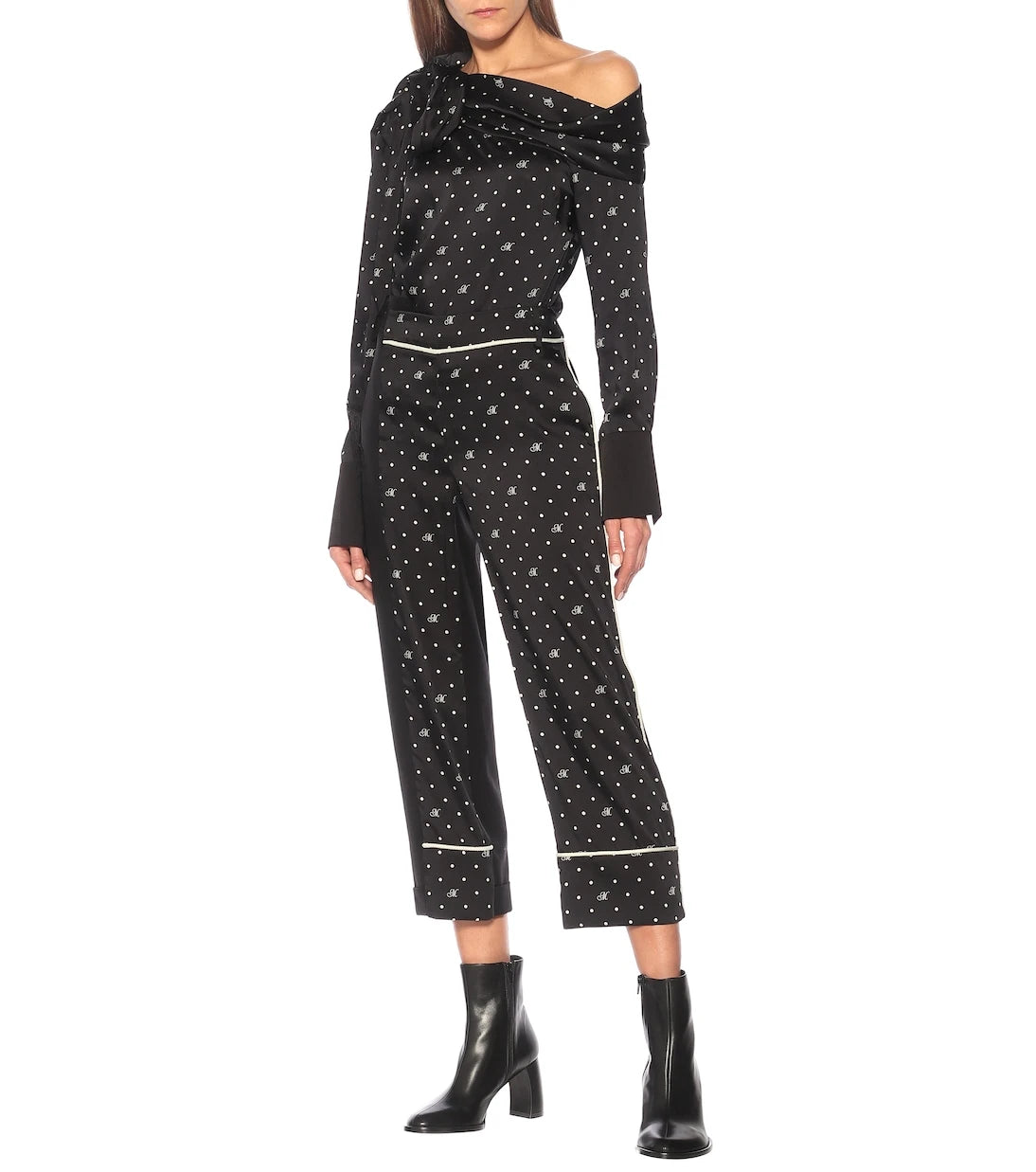 Monse - High-rise polka-dot stretch wool pants