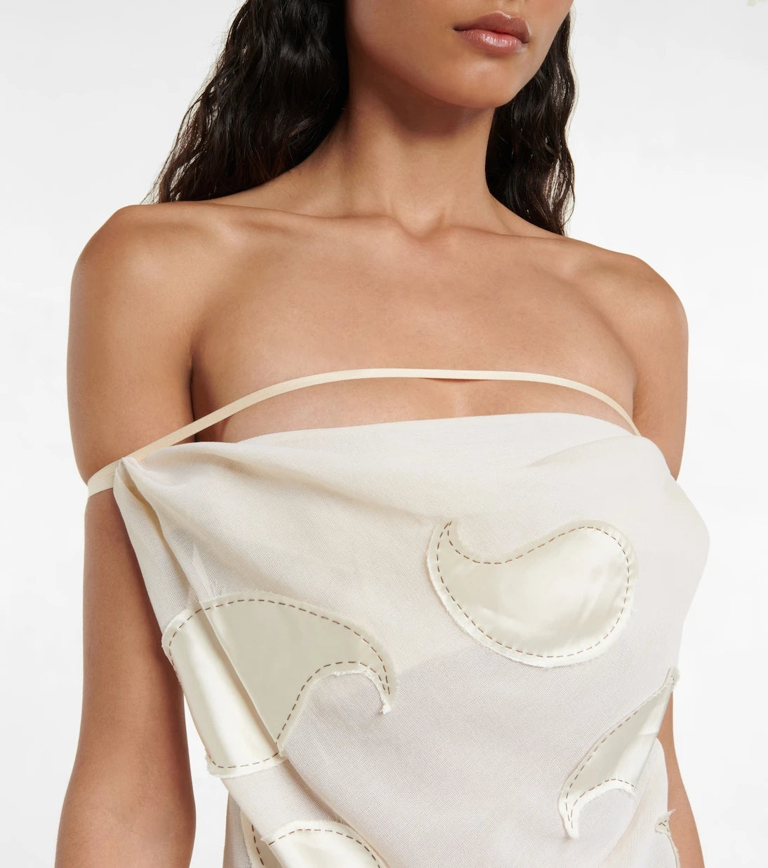 Jacquemus - La Robe Draggiu appliquéd cotton gown