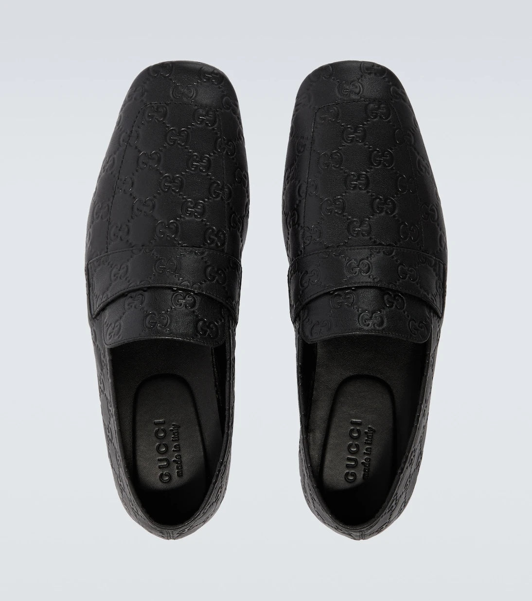 Gucci - GG embossed leather loafers