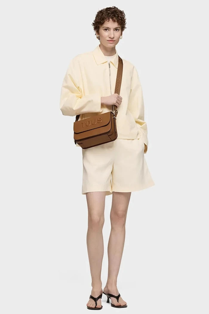 Tous kadın crossbody çanta, suni deriden