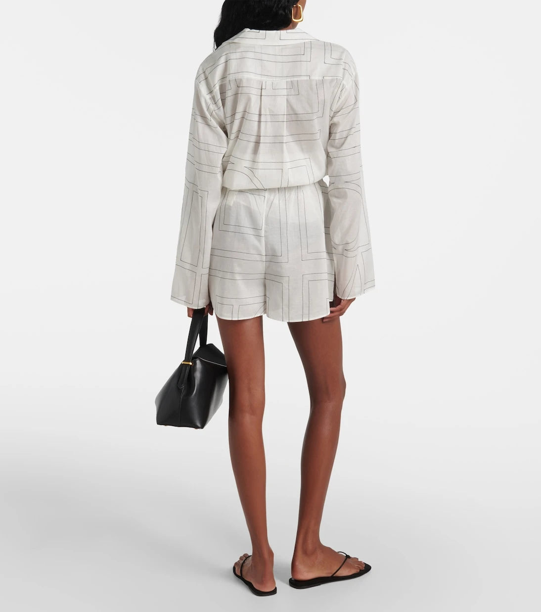 Toteme - Monogram cotton-blend shorts
