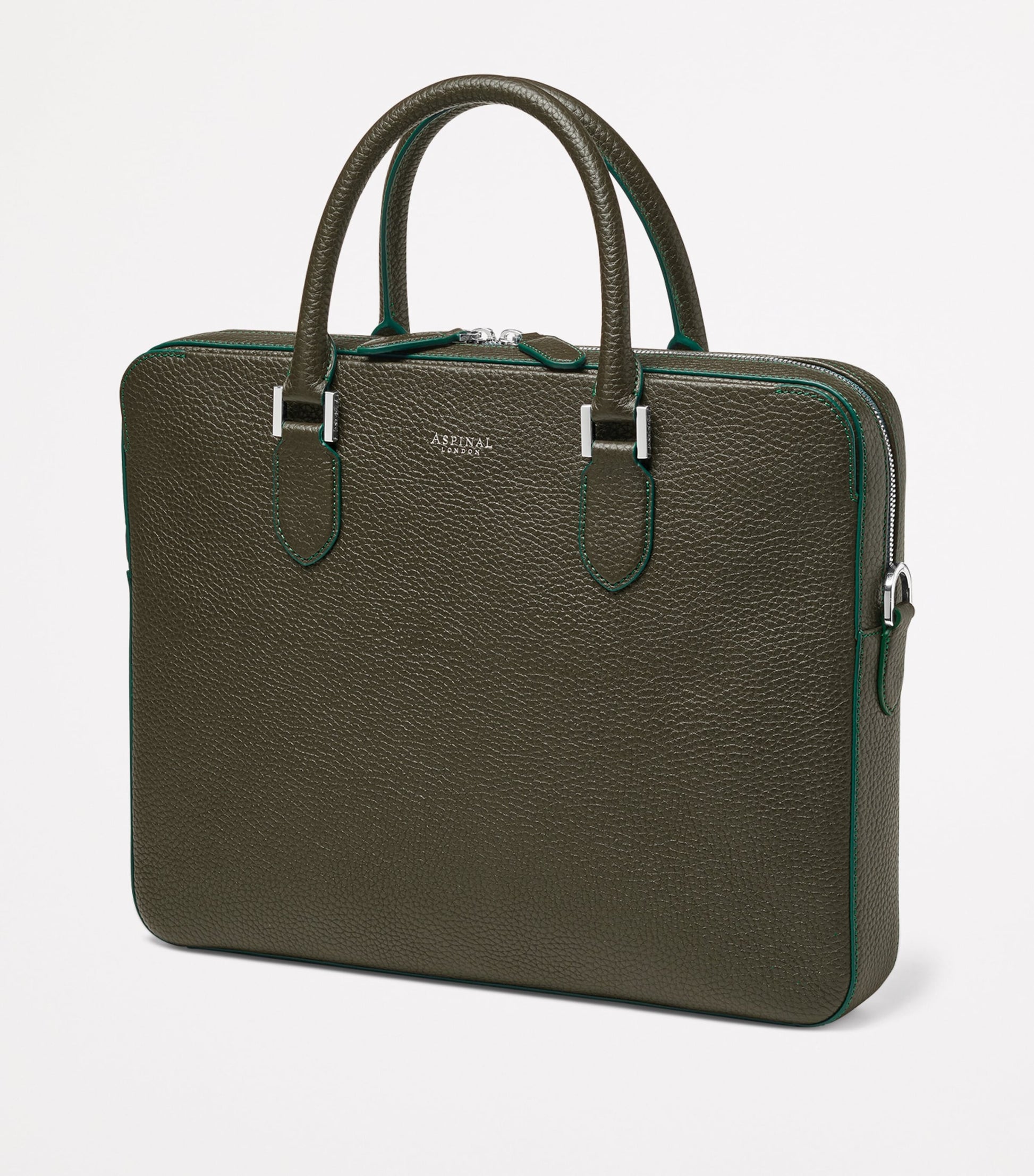 Aspinal Of London Leather Mount Street Briefcase Bag