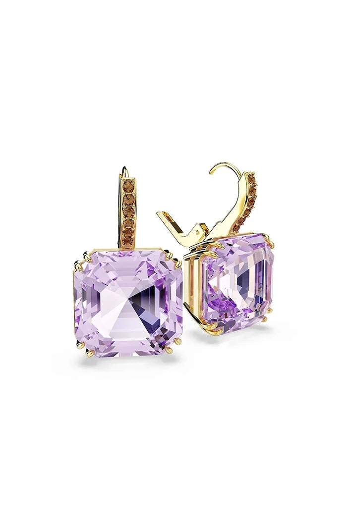 Swarovski kadın altın kaplama kristalli MILLENIA küpe