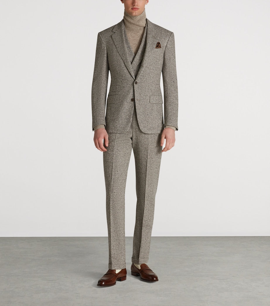 Grey Wool Donegal Tweed Bourdon Blazer