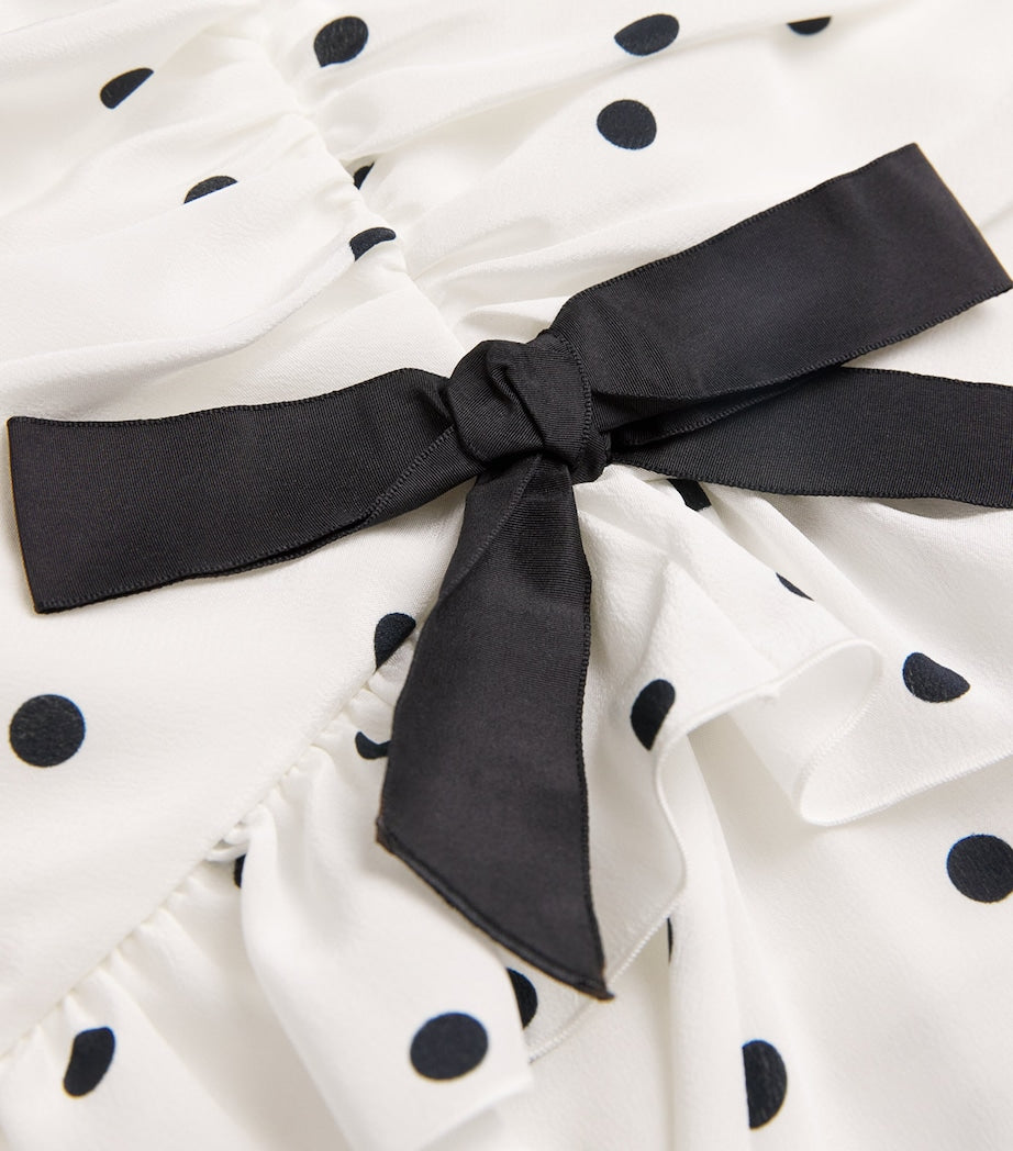 Silk Polka Dot Maxi Dress