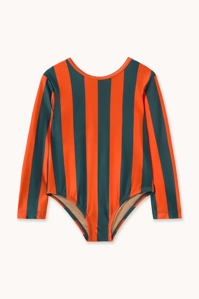 RED-BLUE STRIPES SHINY BODY Çocuk Body