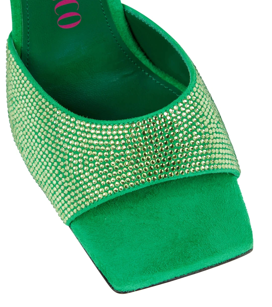 The Attico - Devon embellished leather and suede sandals