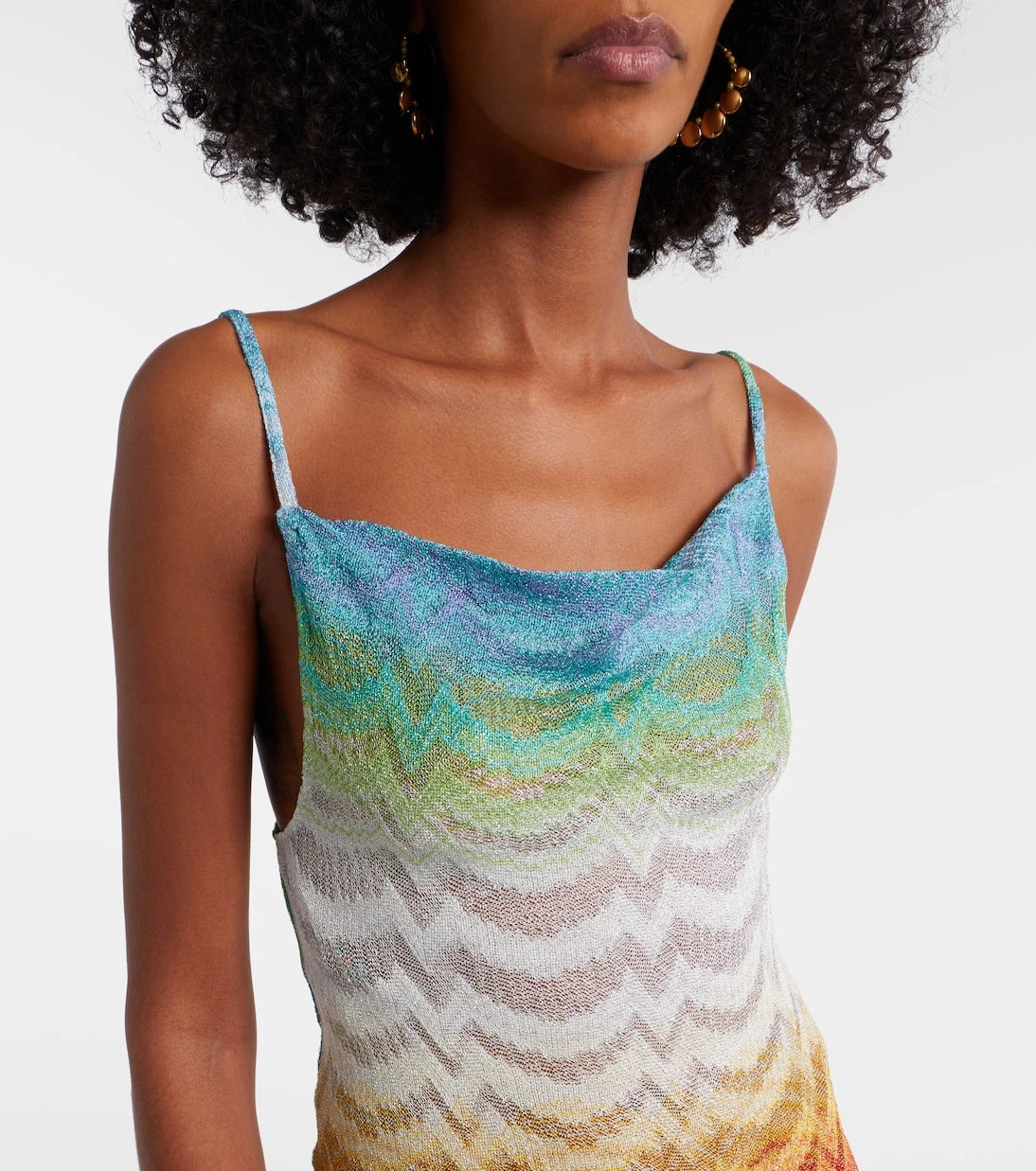 Missoni - Open-knit lamé maxi dress