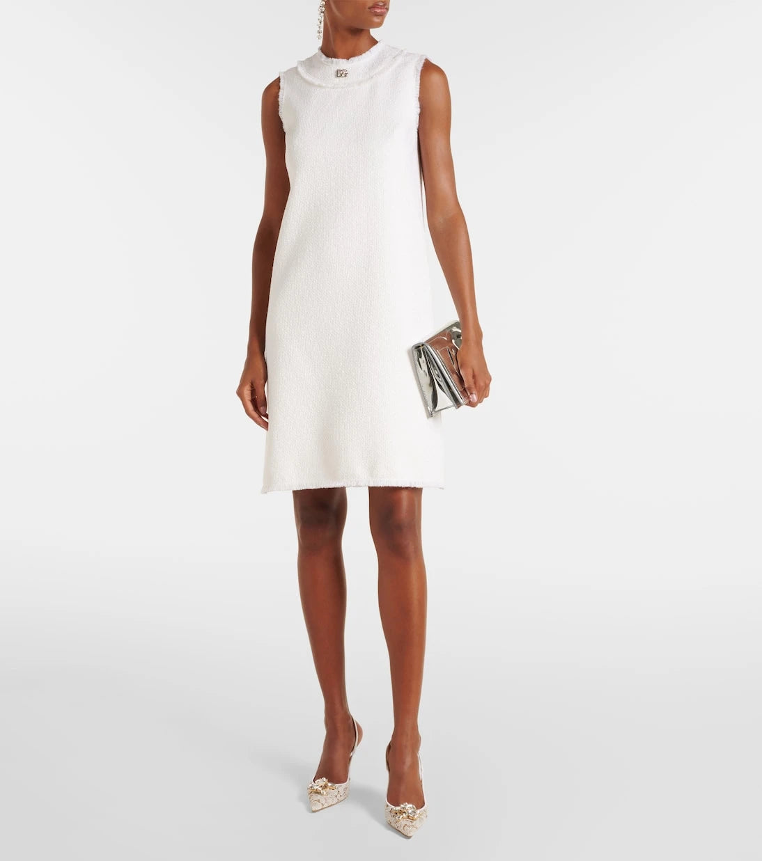 Dolce&Gabbana - DG wool-blend tweed shift dress