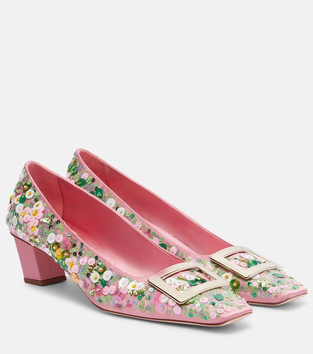 Roger Vivier - Belle Vivier beaded satin pumps