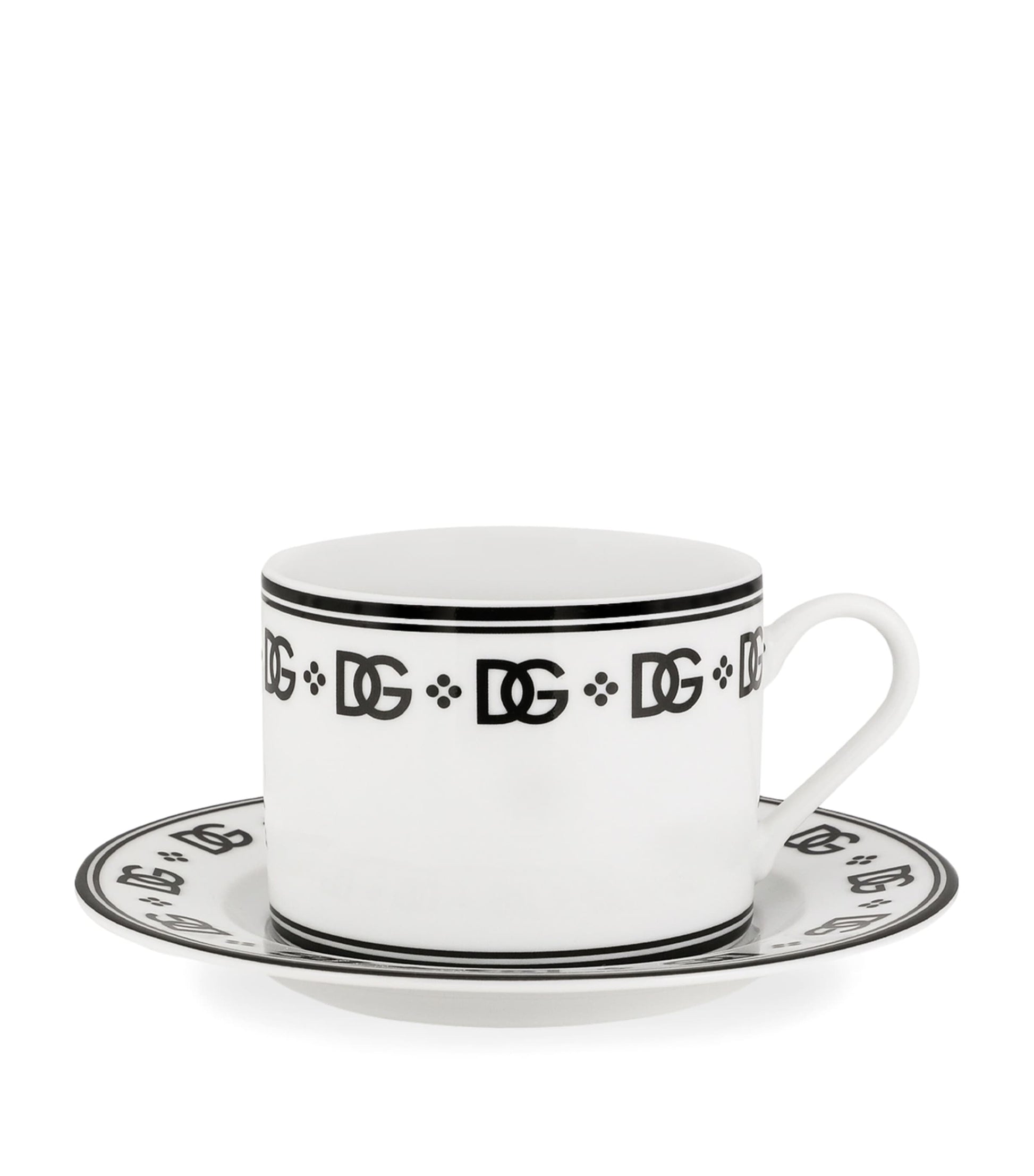 DG Logo Teacups and Saucers (Set of 2)