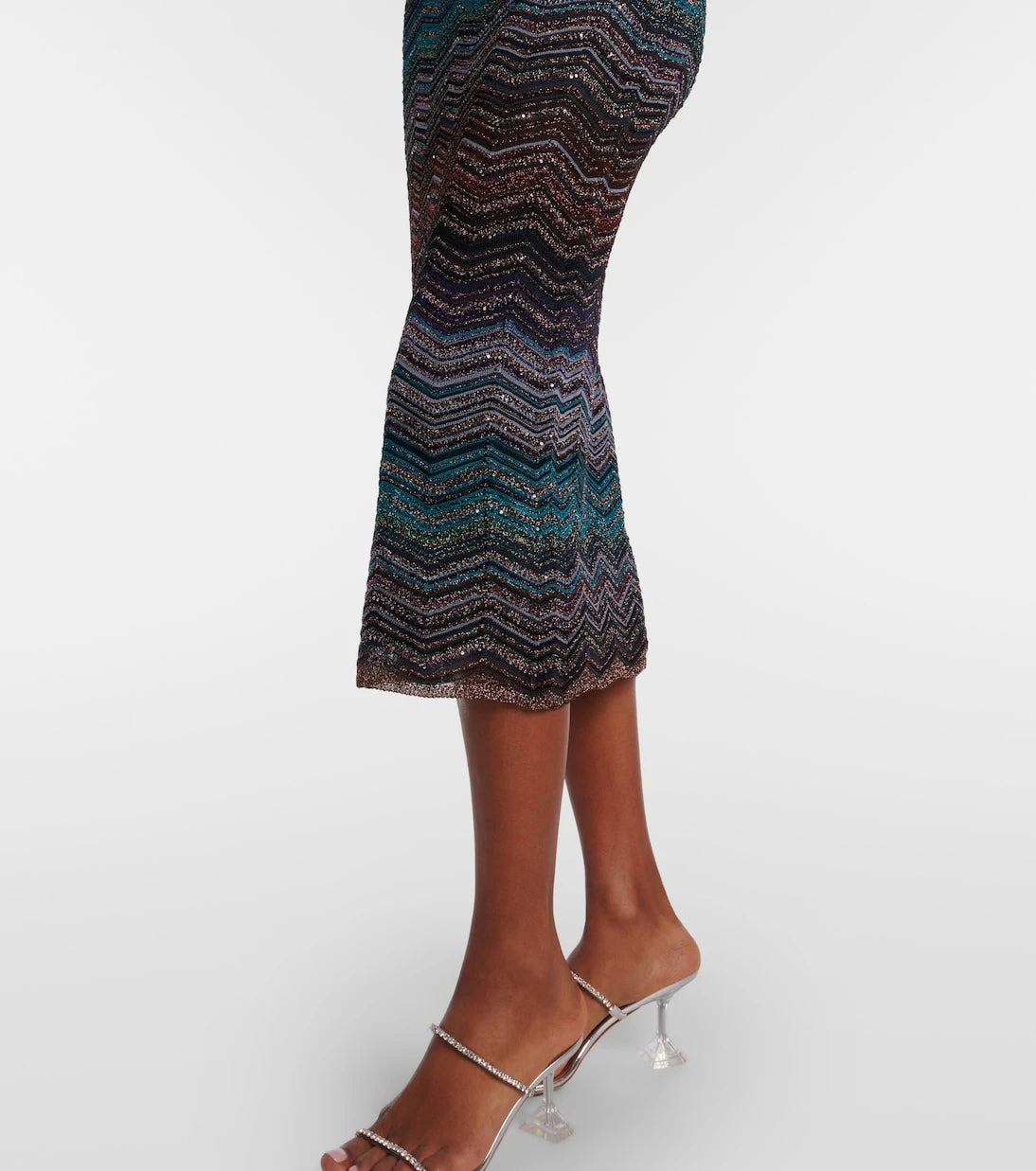 Missoni - Zigzag lame midi etek