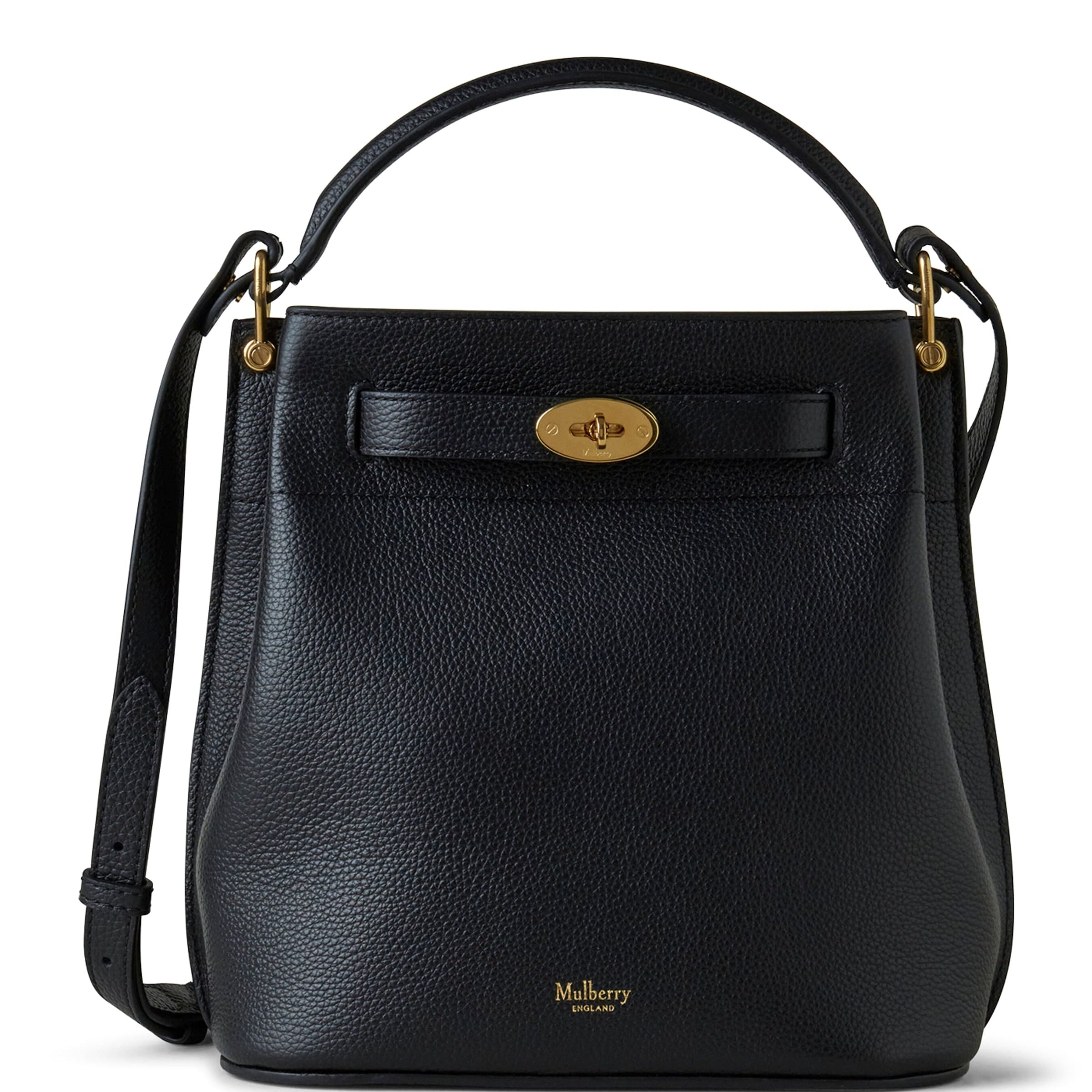 Mulberry Black Leather Islington Bucket Bag
