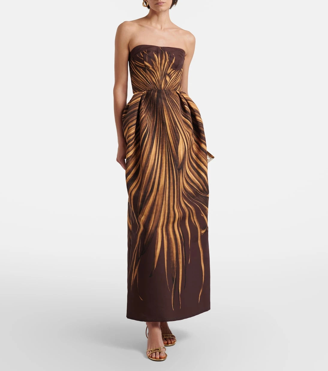 Oscar de la Renta - Printed bustier gown