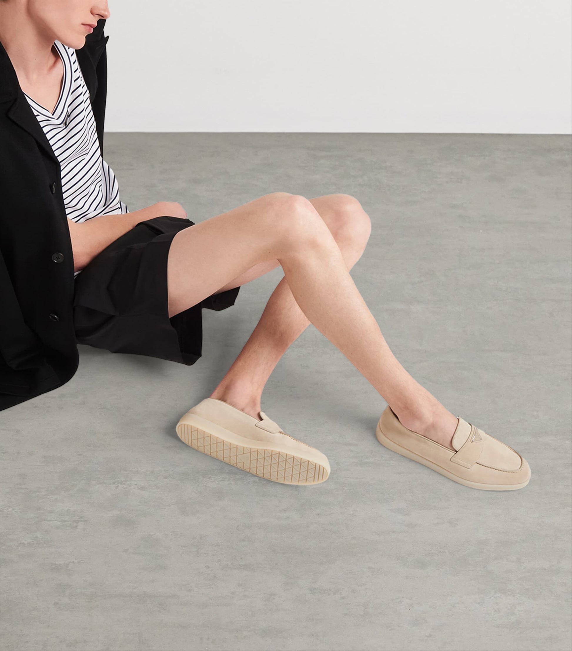 Suede Triangle Loafers