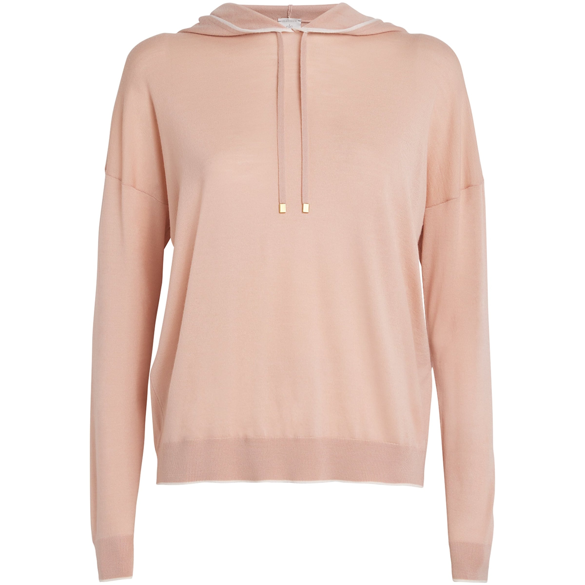 Eleventy White Wool Hoodie