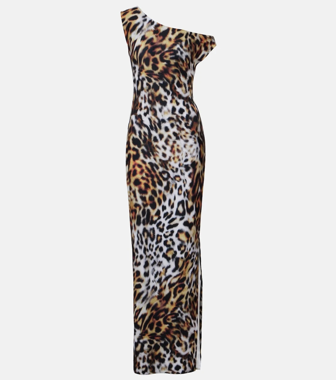 Norma Kamali - Leopard-print one-shoulder gown