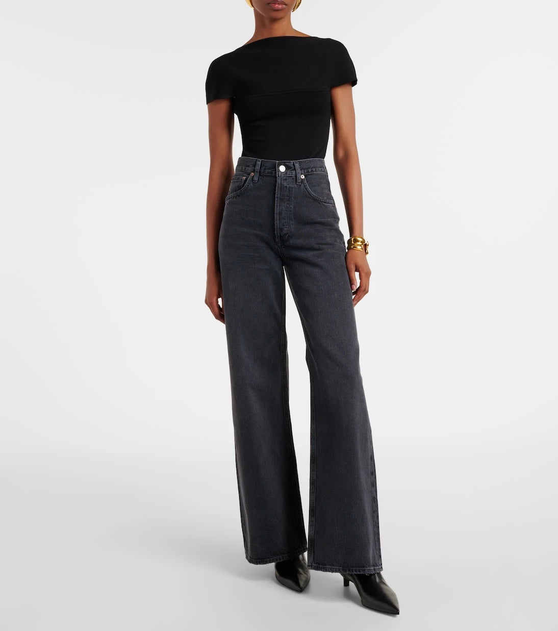 Agolde - Dame high-rise wide-leg jeans