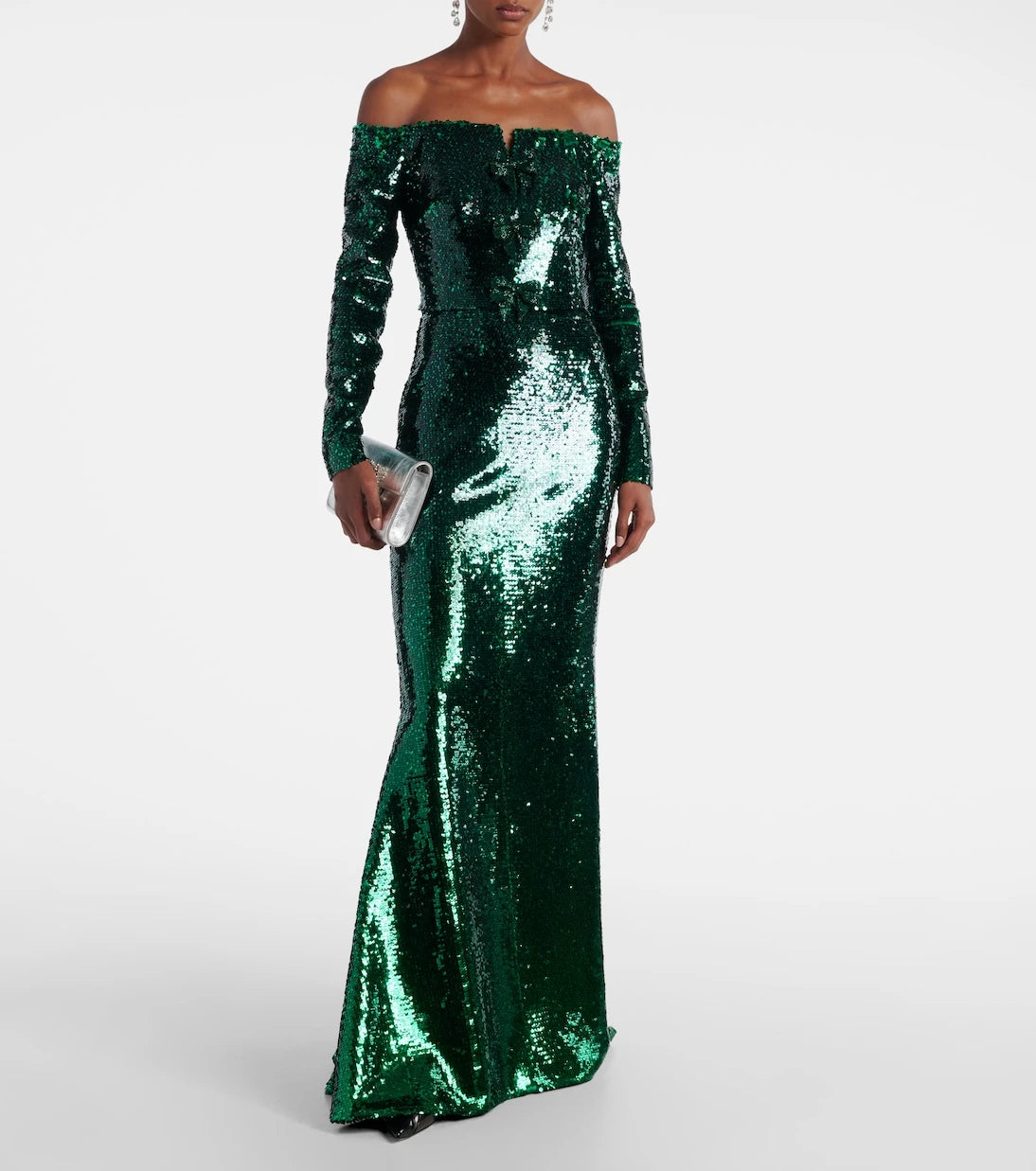 Elie Saab - Sequined off-shoulder gown