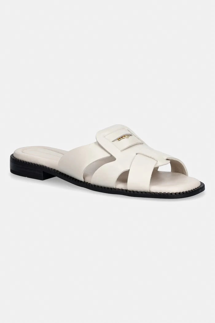 Tommy Hilfiger чехли дамски от кожа COIN LEATHER SANDAL