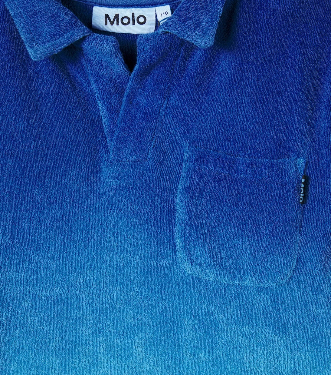 Molo - Ombré cotton terry polo shirt