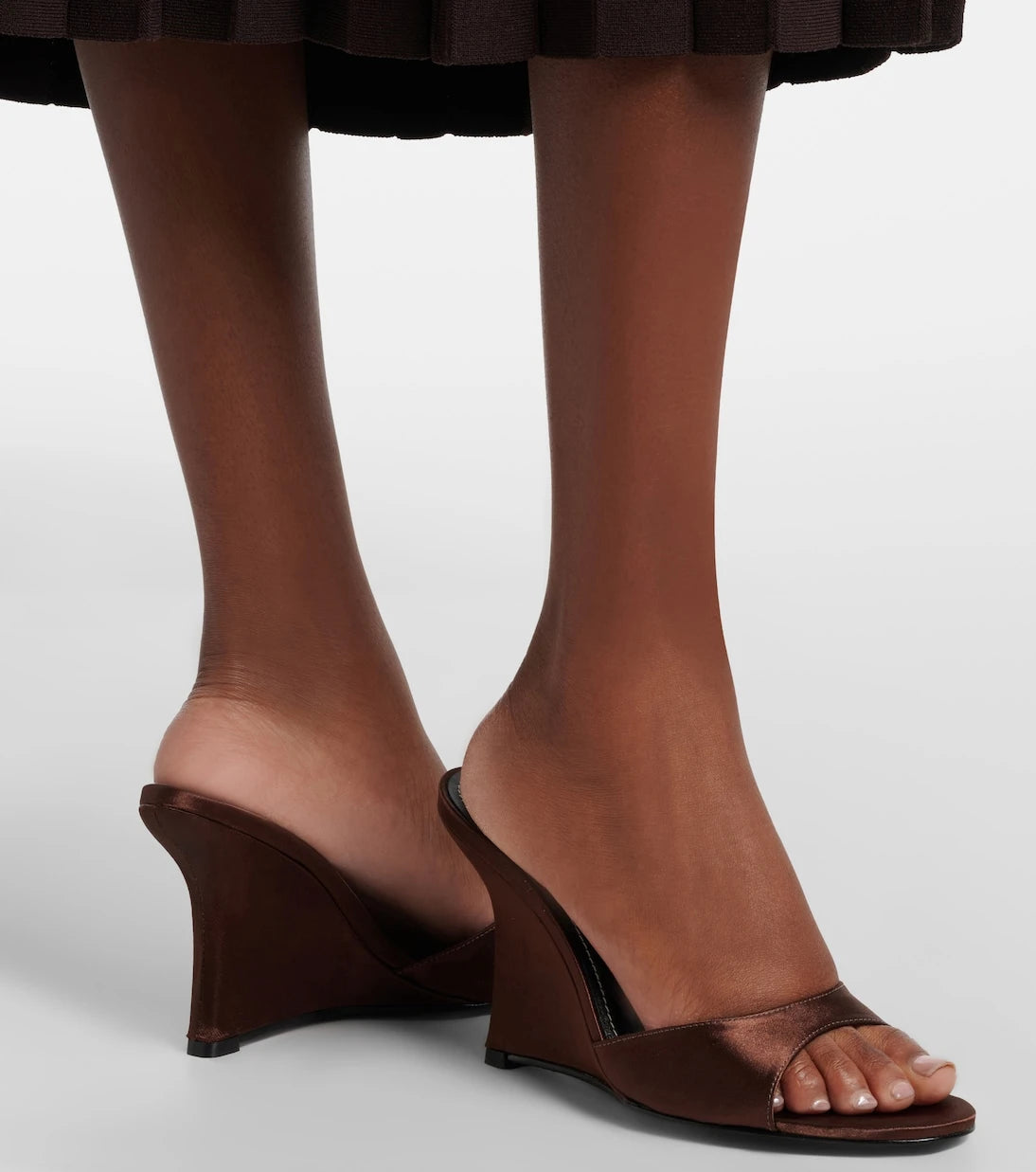 Staud - Brigitte satin wedge mules