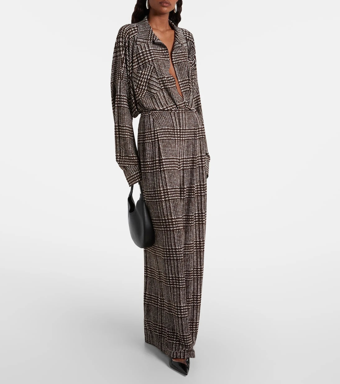 Norma Kamali - Prince of Wales check bodysuit