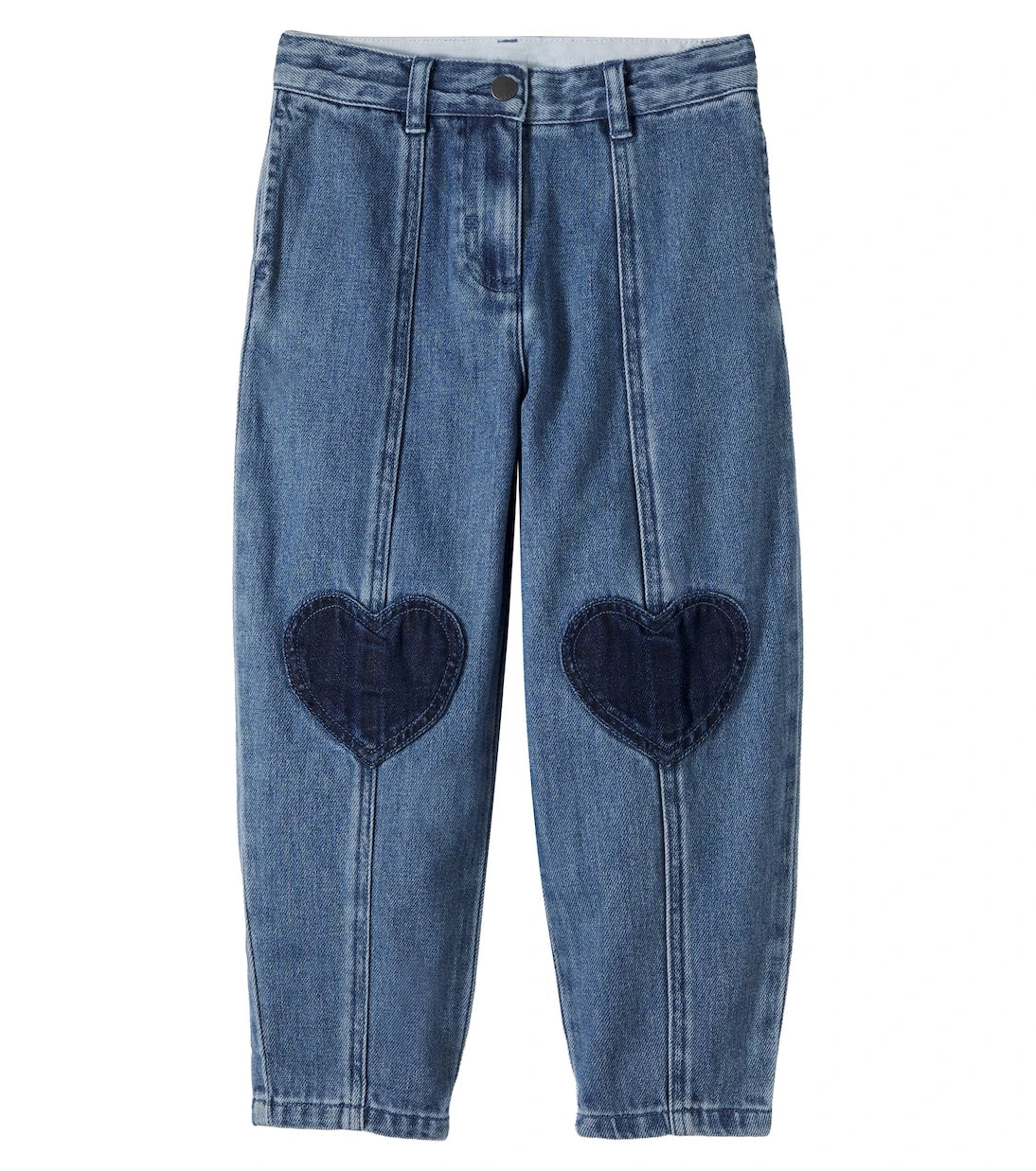 Stella McCartney Kids - Patch-appliqué barrel-leg jeans