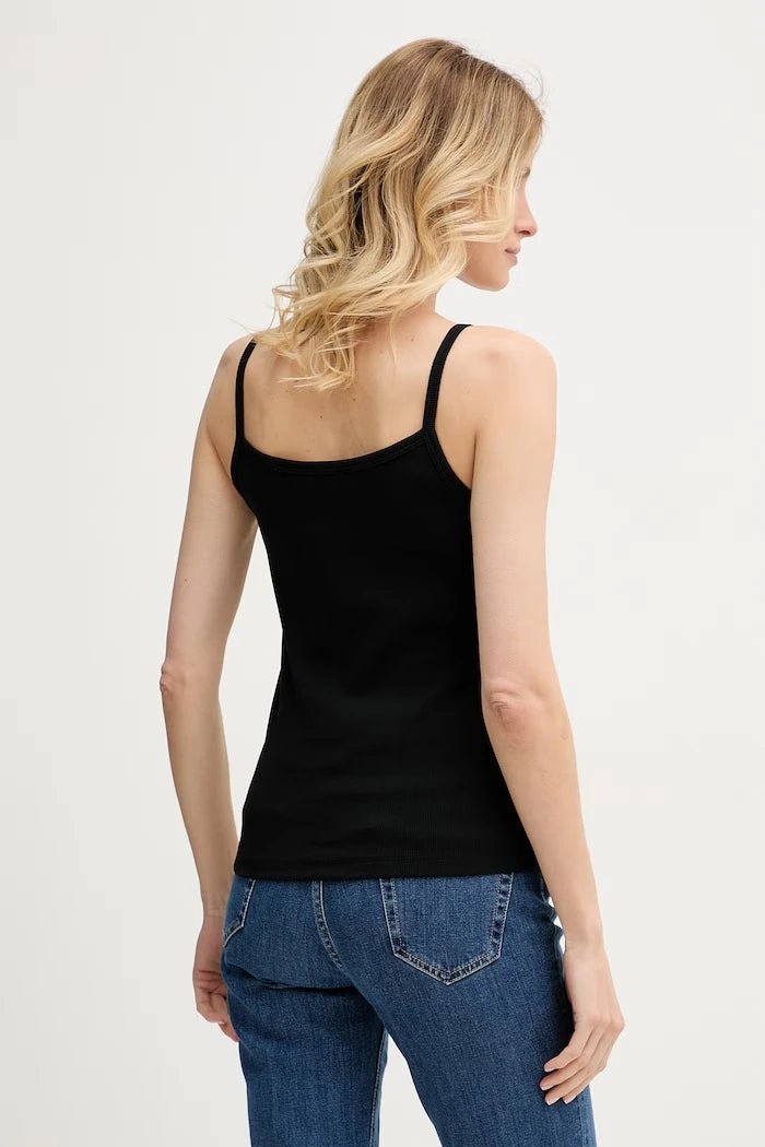 Calvin Klein Jeans топ дамски от памук с еластан