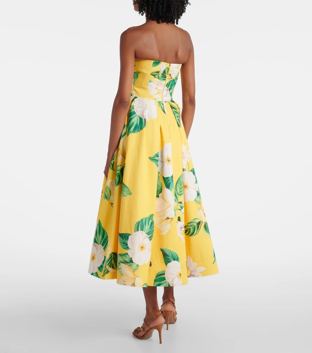 Leo Lin - Lynn floral cotton bustier dress